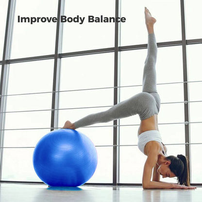 Cardio Drumming Set | Pelota de Balance con Bomba + Sticks 90 g – Ejercicio Aeróbico, Pilates, Yoga y Embarazo