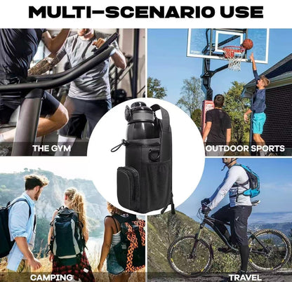 Bolsa Deportiva Magnética Unisex – Porta Botella, Regalo de Gimnasio, Color Negro