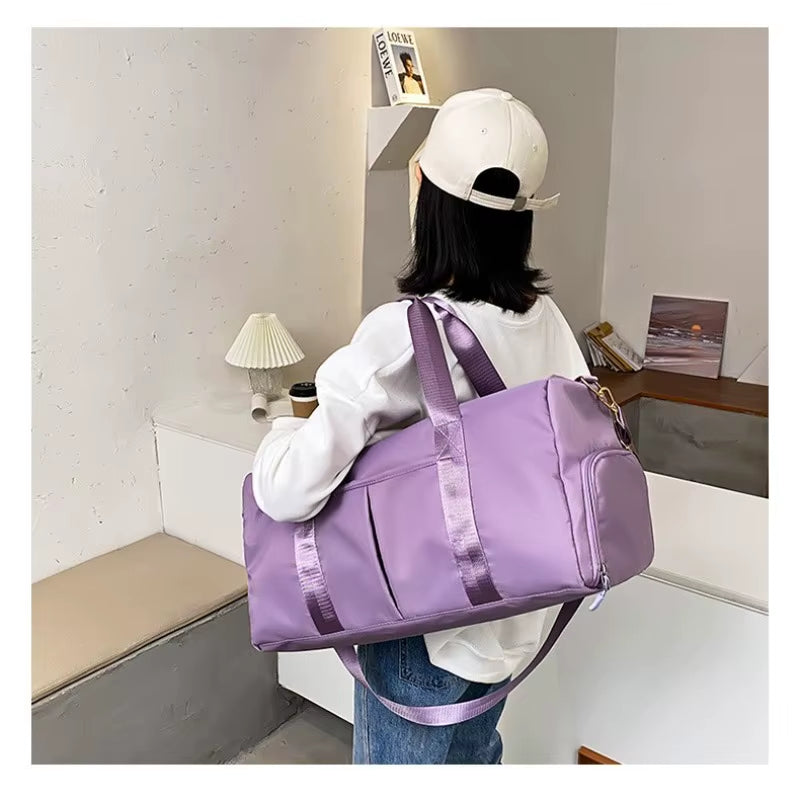 Bolsa Deportiva Impermeable de Nylon – Gym & Viaje con Compartimento para Zapatos (Unisex)