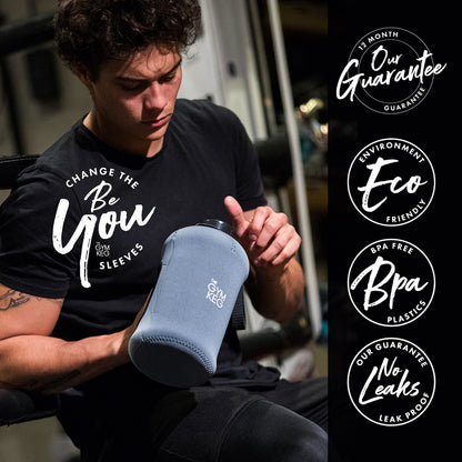Gym Keg | Botella Deportiva Insulada 2.2 L (74.4 oz) – Media Galón Portátil