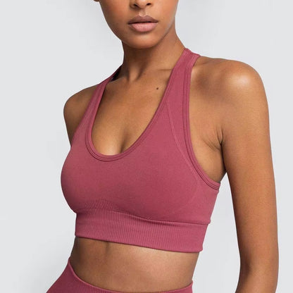 Set Deportivo Hyperflex Seamless 2 Piezas Mujer – Crop Top Manga Larga + Leggings de Cintura Alta