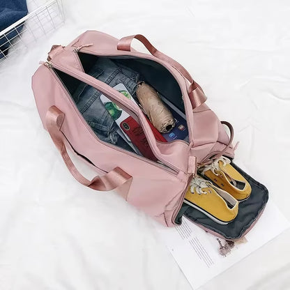 Bolsa Deportiva Impermeable de Nylon – Gym & Viaje con Compartimento para Zapatos (Unisex)