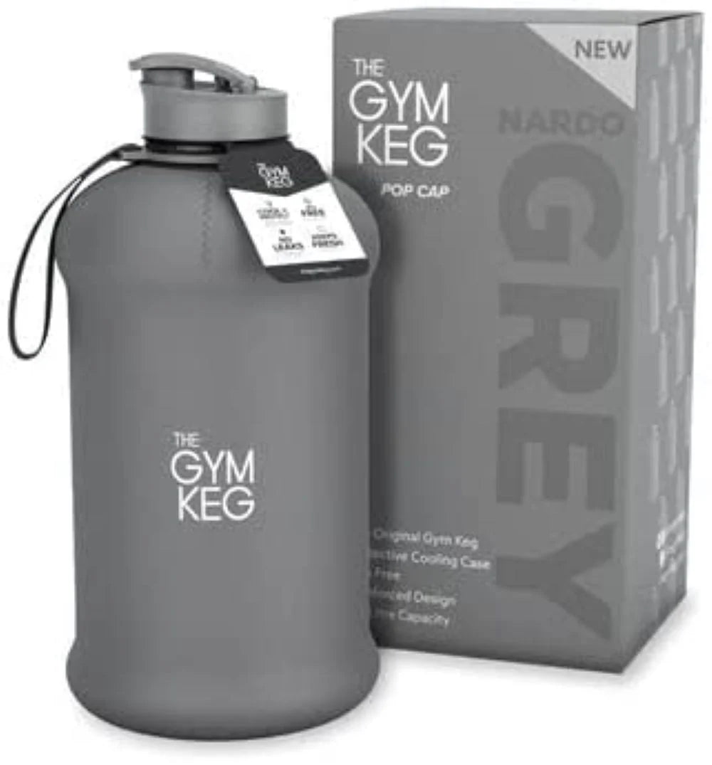 Gym Keg | Botella Deportiva Insulada 2.2 L (74.4 oz) – Media Galón Portátil