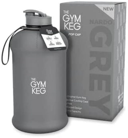 Gym Keg | Botella Deportiva Insulada 2.2 L (74.4 oz) – Media Galón Portátil