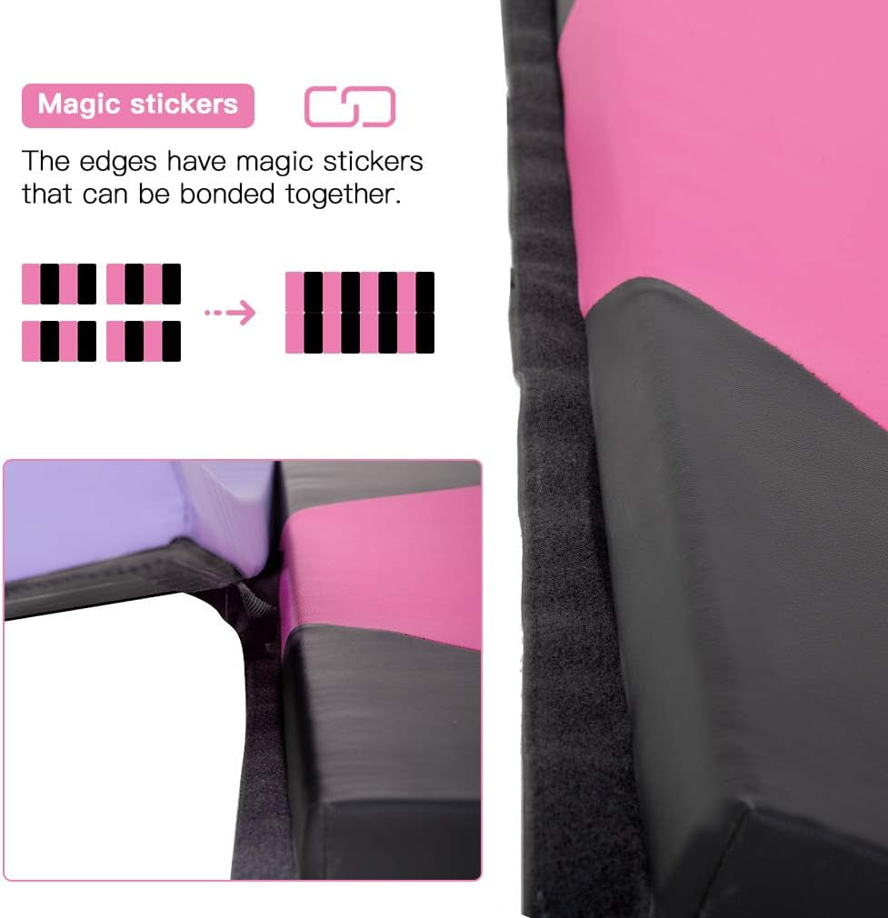 Colchoneta de Gimnasia Plegable – Mat de Yoga Grueso con Asas Portátiles para Entrenamiento en Casa y Exterior