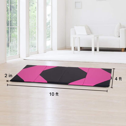 Colchoneta de Gimnasia Plegable – Mat de Yoga Grueso con Asas Portátiles para Entrenamiento en Casa y Exterior