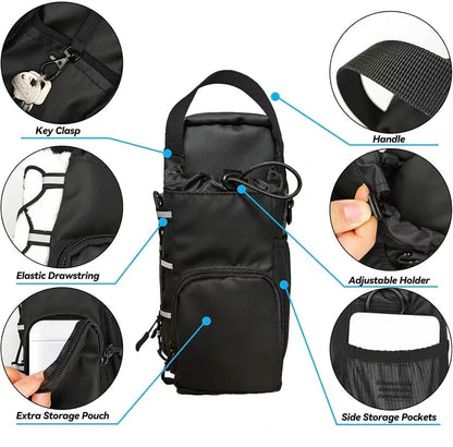 Bolsa Deportiva Magnética Unisex – Porta Botella, Regalo de Gimnasio, Color Negro